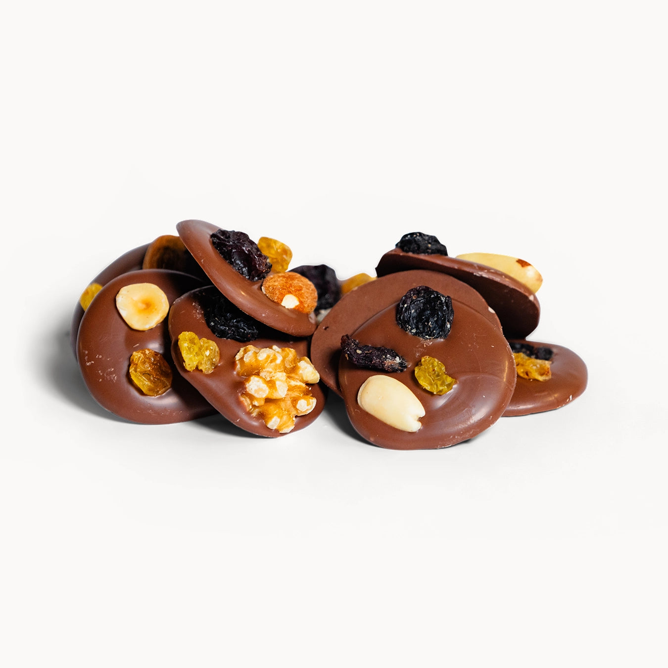 Chocolade flikken pinda rozijn noten