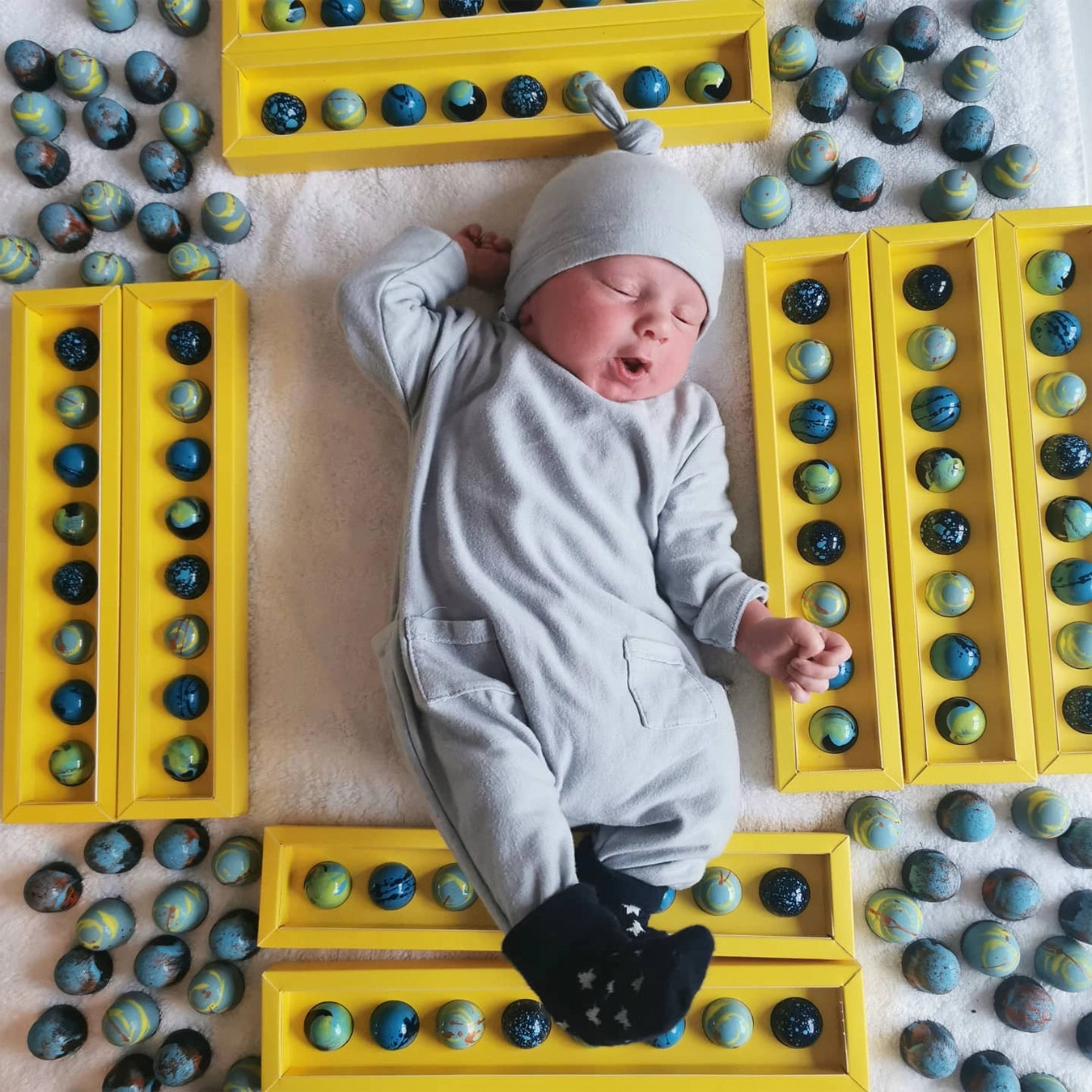 Geboorte bonbons blauw