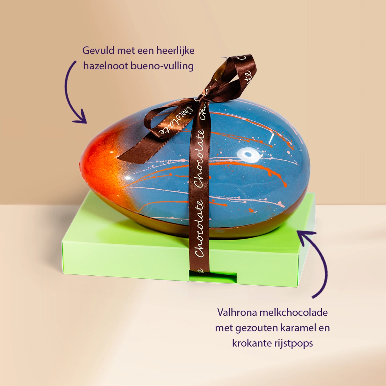 Gevuld chocolade paasei