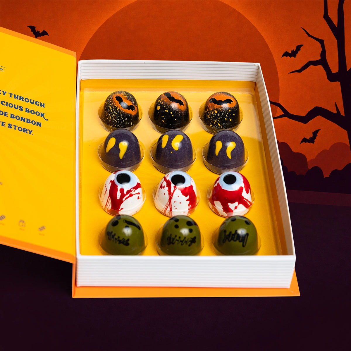 Bonbonbook – Halloween-Edition (12 Pralinen)