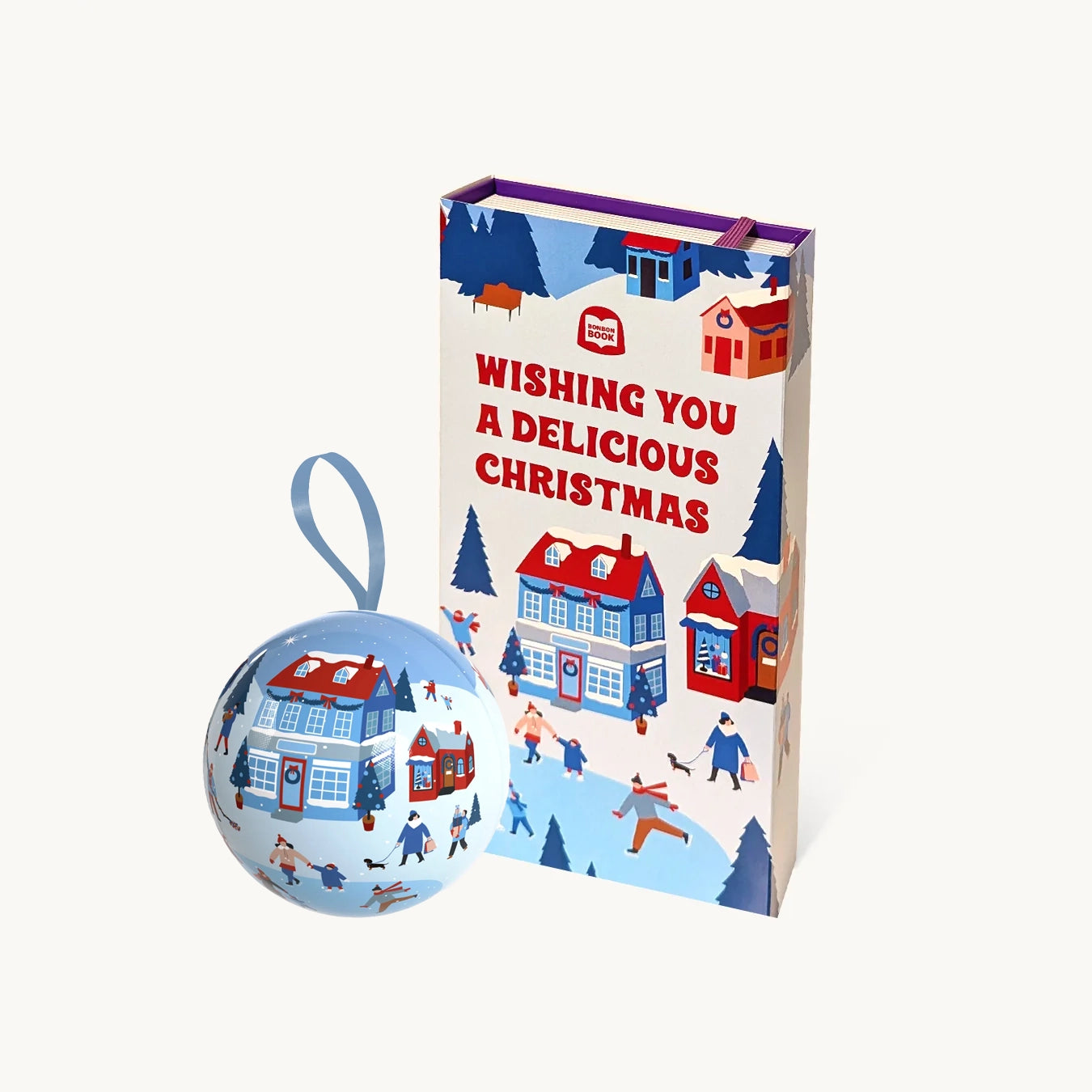 Kerstpakket: Bonbonbook + Kerstbal 23 bonbons