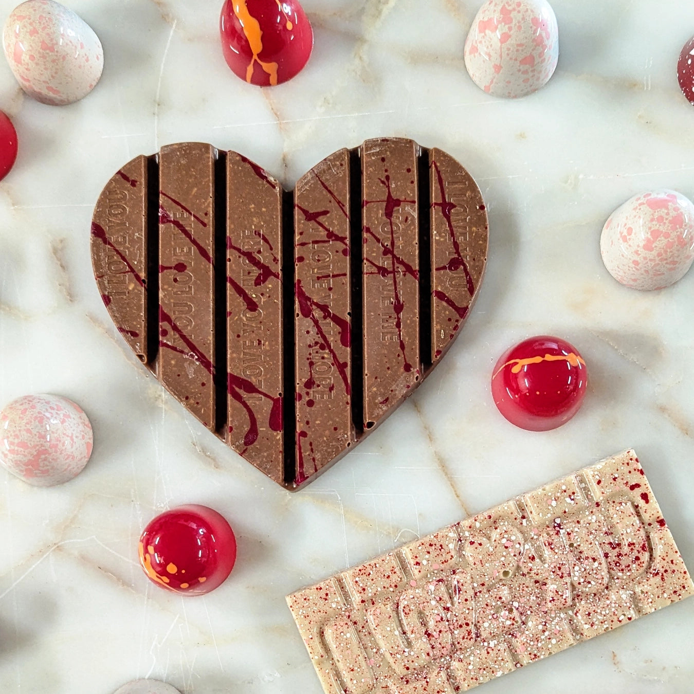 Schokoladentafel zum Valentinstag