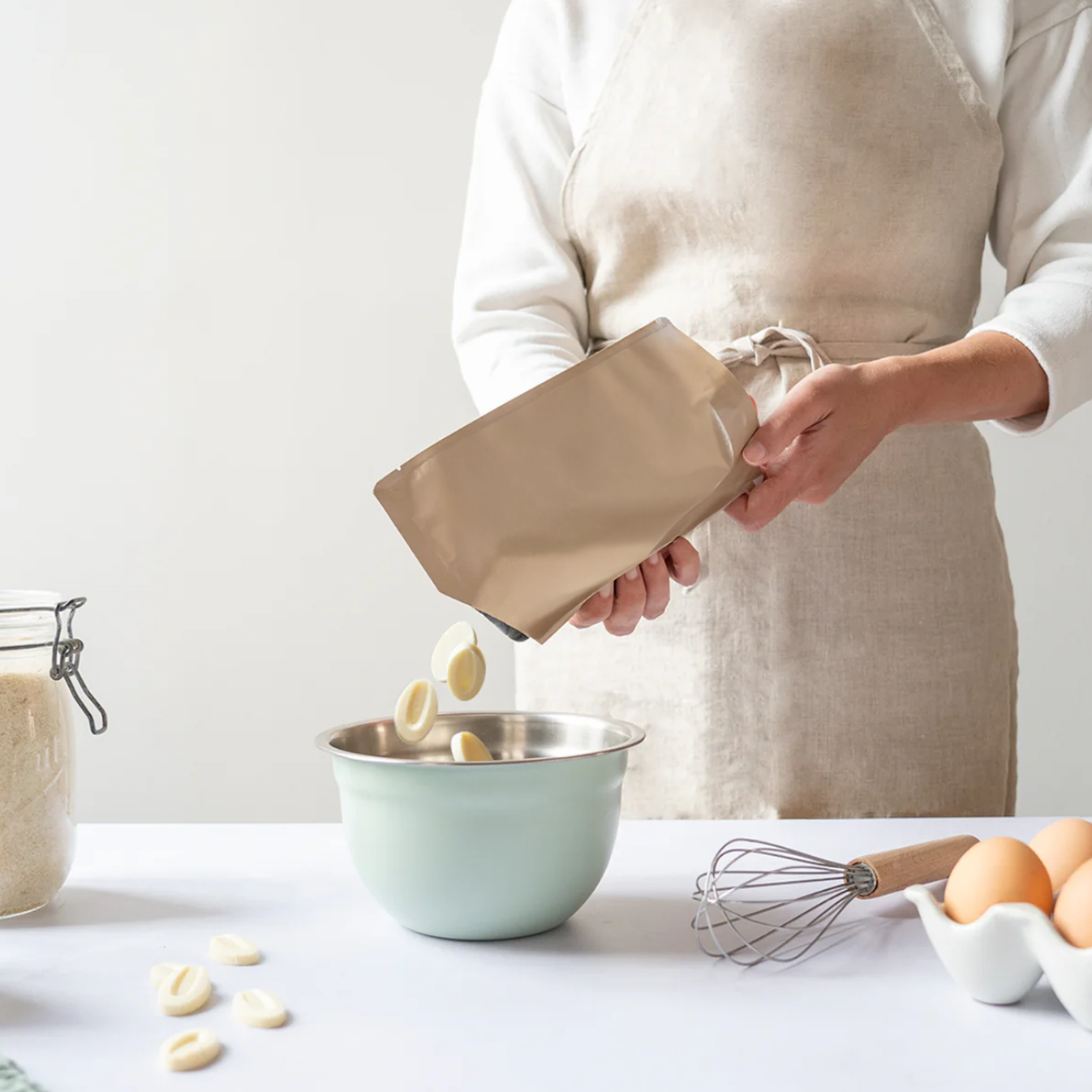 Valrhona Satilia Blanche 31 % weiße Schokolade Fèves